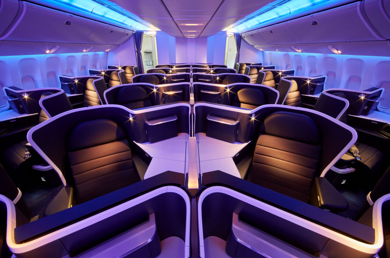 Kabine Business Class von Virgin Australia