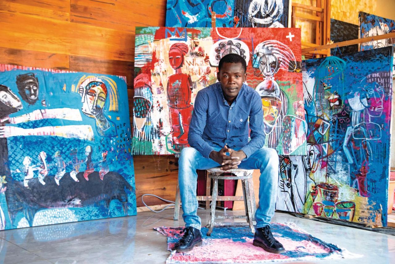 Yannick Ackah in seinem Studio