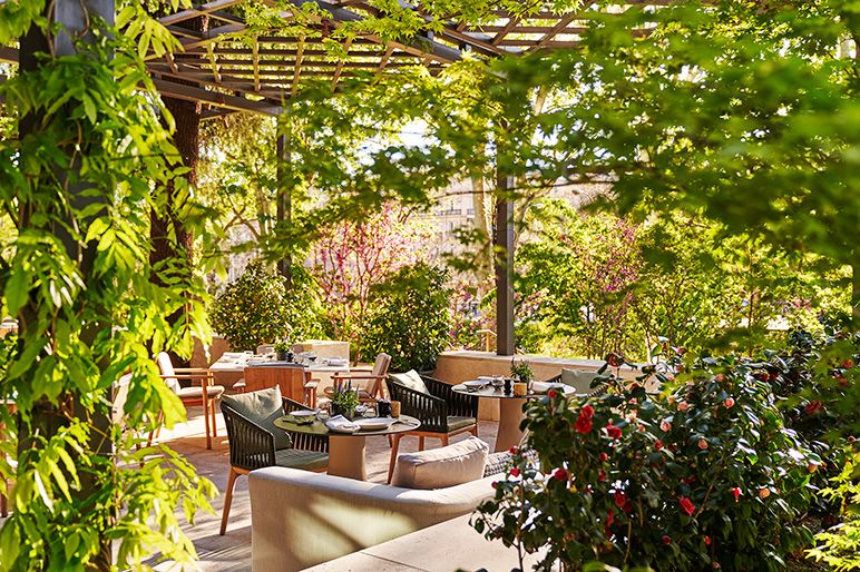 Terrasse des Rosewood Villa Magna