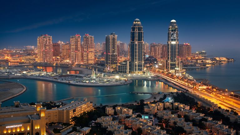 Die atemberaubende Skyline von Doha Skyline von Doha, Katar