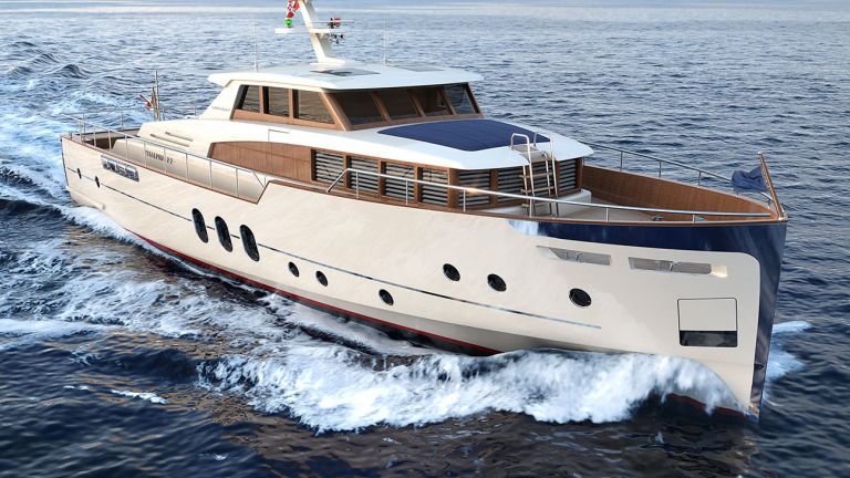 Die Kitalpha 22, eine moderne Luxusyacht. Luxusyacht Kitalpha 22