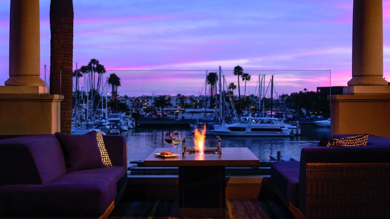Terrasse des Ritz Carlton in der Marina del Rey Ritz Carlton LA