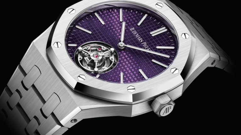 Jubiläumsmodell: Die Royal Oak RD#3 Selfwinding Flying Tourbillon Extra-Thin aus Edelstahl. Audemars Piguet Royal Oak RD#3 Selfwinding Flying Tourbillon