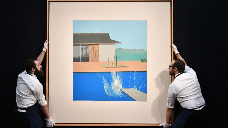 Das Gemälde "The Splash" von David Hockney Gemälde: "The Splash" von David Hockney